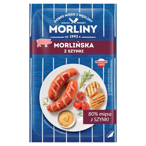 Kiełbasa Morlińska z szynki 80% mięsa Morliny 540 g