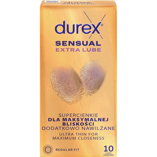 Prezerwatywy Sensual Extra Lubricated   Durex 10 sztuk