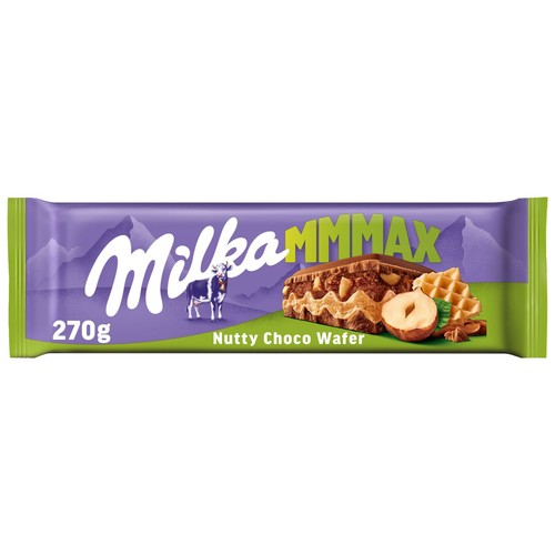 Czekolada mleczna MMMax z orzechami i wafelkami  Milka 270 g