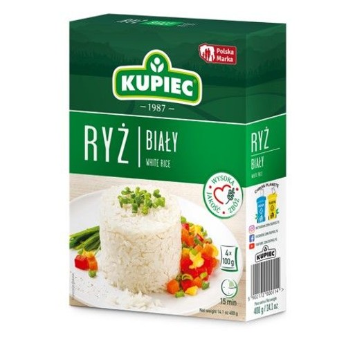 Ryż pełnoziarnisty Parboiled Kupiec 400 g
