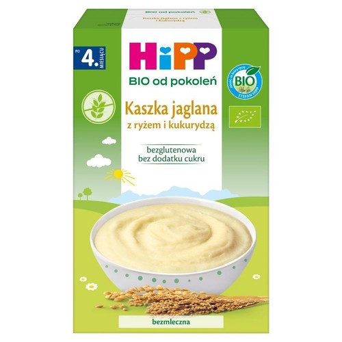 BIO Kasza jaglana z ryżem i kukurydzą po 4 miesiącu HIPP 200 g 