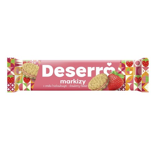 Markizy o smaku truskawkowym  Deserro 135 g