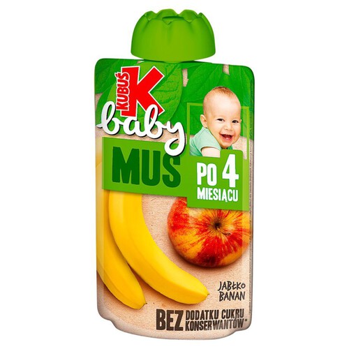 Mus jabłko banan po 4 miesiacu Kubuś 100 g