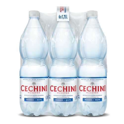 Woda niegazowana mineralna niskonasycona Cechini Muszyna 6 x 1,75 l