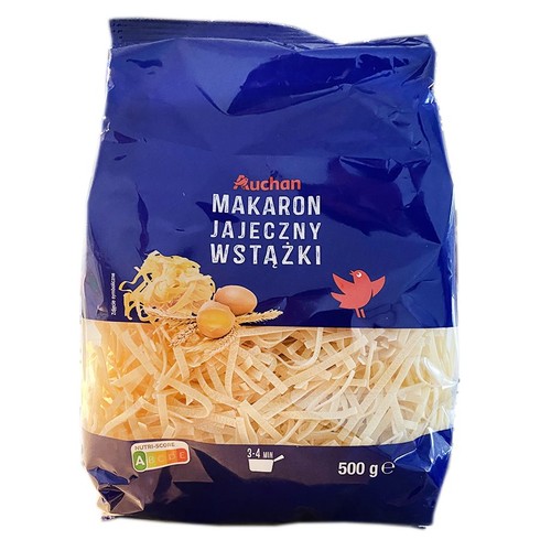 Makaron jajeczny wstążki   Auchan 500 g