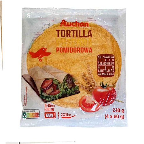 Tortilla pomidorowa placki Auchan 240 g