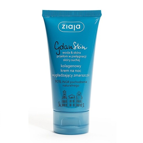 Kolagenowy krem na noc wygładzający zmarszczki GdanSkin Ziaja 50 ml