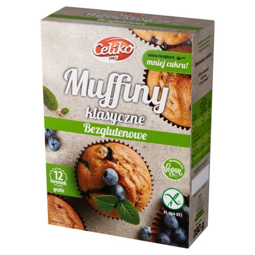 Muffiny bez glutenu mieszanka do wypieku  Celiko 280 g