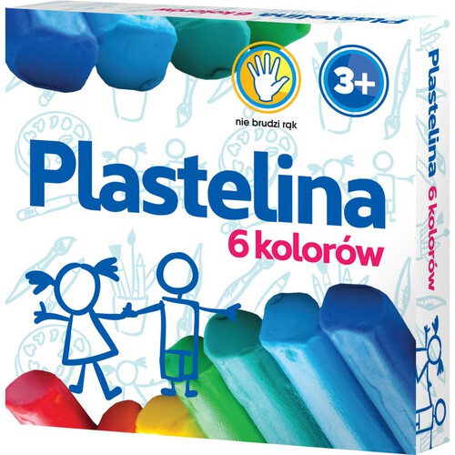 Plastelina szkolna 6 kolorów BestService 6 sztuk