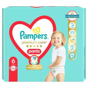 Pieluchomajtki Premium Care 6 15 + kg Pampers 31 sztuk