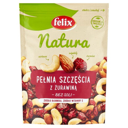 Pełnia Szczęścia z Żurawiną bez soli Felix 140 g