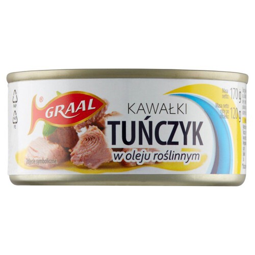 Tuńczyk kawałki w oleju roślinnym Graal 170 g