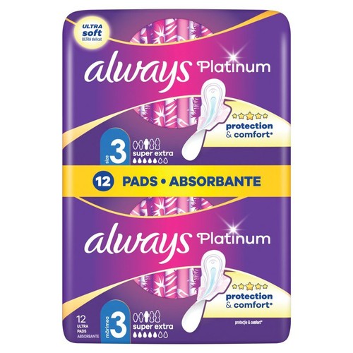 Platinum Night Podpaski ze skrzydełkami 3 Always 12 sztuk
