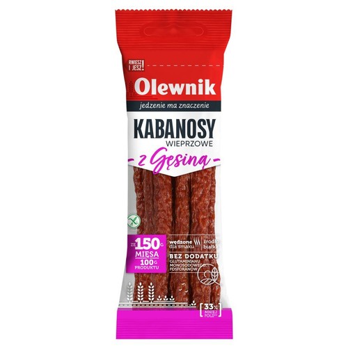 Kabanosy wieprzowe z gęsiną Olewnik 105 g