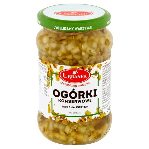 Ogórki konserwowe drobna kostka  Urbanek 340 g