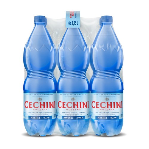 Woda niegazowana mineralna wysokonasycona Cechini Muszyna 6 x 1,75 l