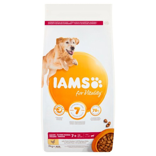 Senior karma sucha z kurczakiem dla psa IAMS 3 kg