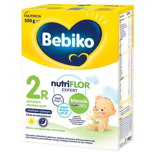 Mleko następne dla niemowląt nutriFlor Expert od 6 m-cy z kleikiem ryżowym Bebiko 550 g