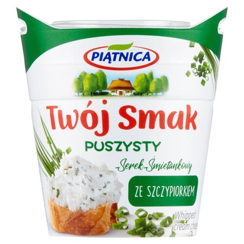 Twój Smak puszysty serek śmietankowy ze szczypiorkiem Piątnica 150 g