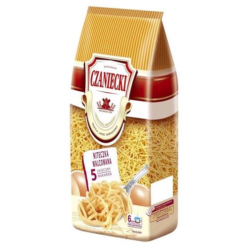 Makaron 5 jajeczny niteczka walcowana Czaniecki 500 g