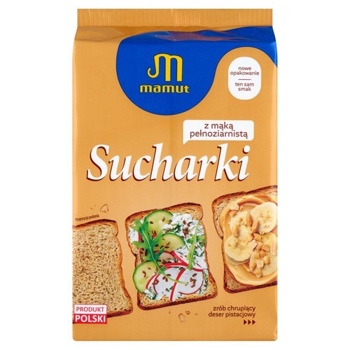 Sucharki z mąką pełnoziarnistą Mamut 225 g