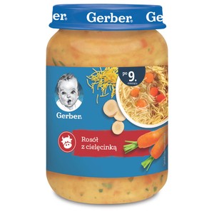 Rosół z cielęcinką po 9. miesiącu Gerber 190 g