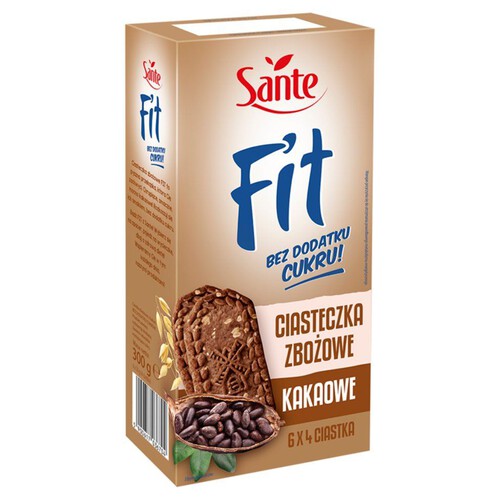 Fit Ciasteczka zbożowe kakaowe Sante 300 g