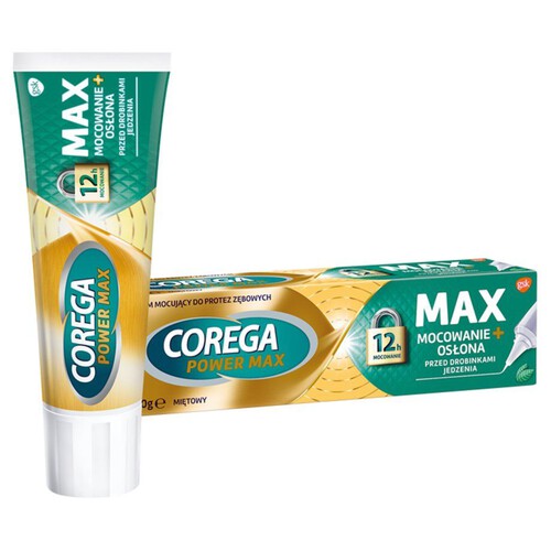 Power Max Mocowanie + osłona krem mocujący do protez Corega 40 g