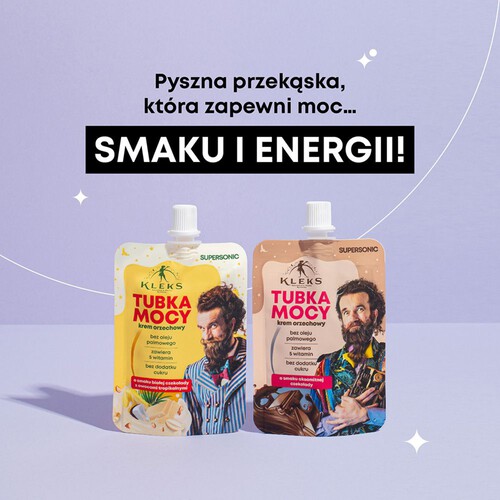 Tubka Mocy Krem orzechowy o smaku aksamitnej czekolady SUPERSONIC 50 g