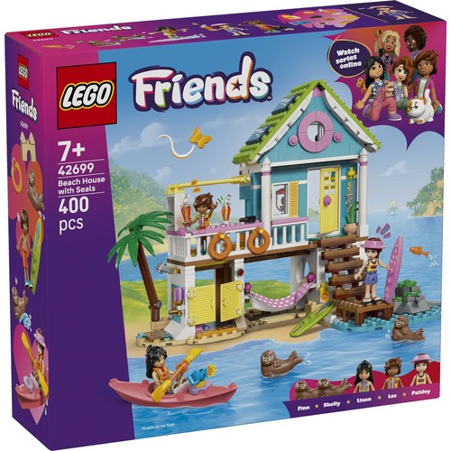 Zestaw konstrukcyjny Friends Domek na plaży z fokami 42699 LEGO 1 sztuka