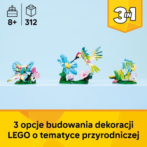 Creator 3 w 1 Dzikie zwierzęta: kolorowy koliber 31384 LEGO 1 sztuka
