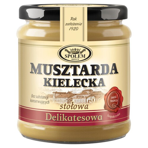 Musztarda Kielecka delikatesowa   Społem Kielce 190 g