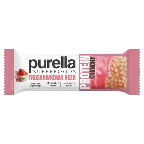 Baton białkowy Truskawkowa Beza Purella Superfoods 45 g
