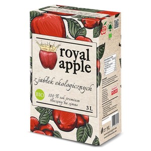 BIO Sok jabłkowy tłoczony karton  Royal Apple 3 l