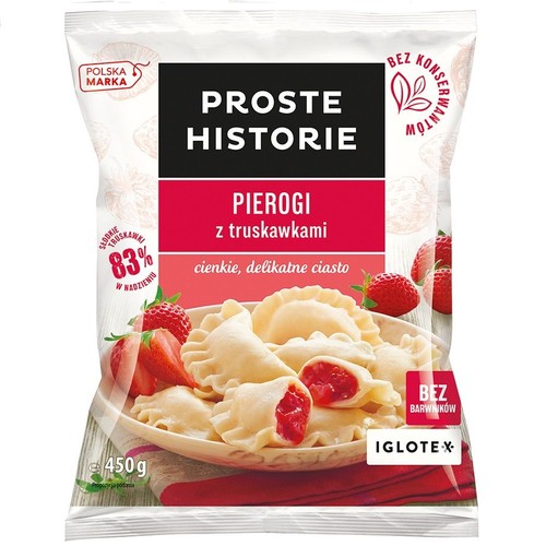 Pierogi z truskawkami Proste Historie 450 g