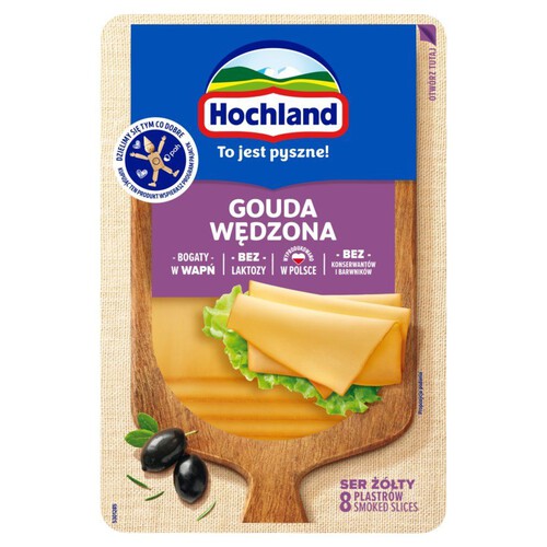 Gouda wędzona ser żółty w plastrach  Hochland 135 g