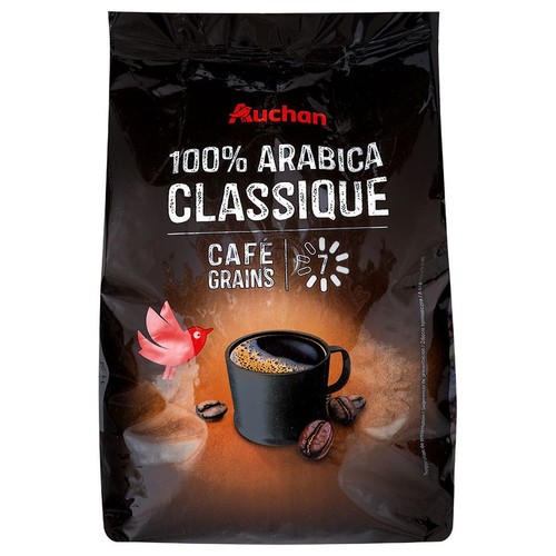 Kawa ziarnista Arabica Classico intensywność 7  Auchan 500 g