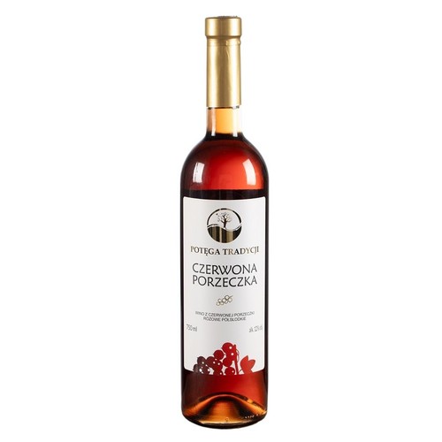 Wino polskie z czerwonej porzeczki różowe słodkie alk. 12,0% obj. Potęga Tradycji 750 ml