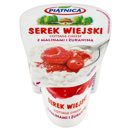 Serek wiejski z malinami i żurawiną Piątnica 150 g