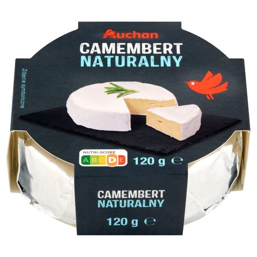 Ser camembert naturalny Auchan 120 g