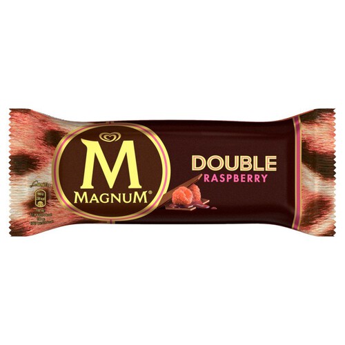Double Lody malinowe w polewie z kakao z sosem malinowym Magnum 88 ml