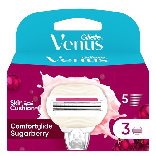 Wkłady do maszynki Comfort Glide Sugarberry   Venus 3 sztuki