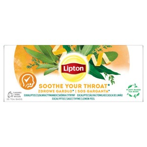 Herbata ziołowa kojąca z eukaliptusem i szałwią Lipton 20 torebek