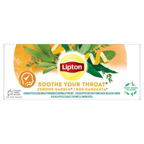 Herbata ziołowa kojąca z eukaliptusem i szałwią Lipton 20 torebek