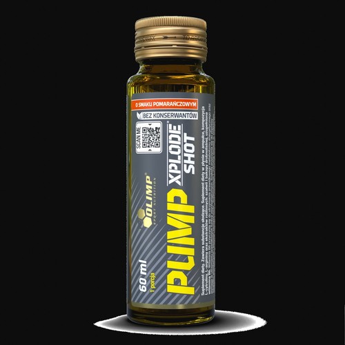 Przedtreningówka Pump Xplode Shot ampułka szklana pomarańcza Olimp Sport 60 ml