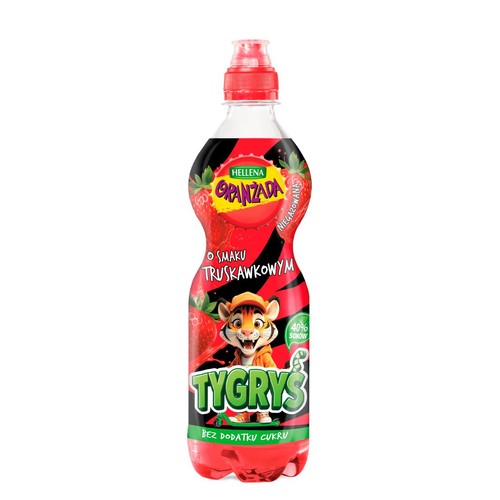 Oranżada niegazowana o smaku truskawkowym Hellena 500 ml
