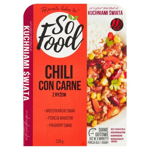 Chili Con Carne z ryżem So Food 330 g