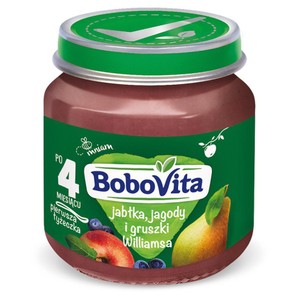 Jabłka, jagody i gruszki Williamsa po 4. miesiącu BoboVita 125 g