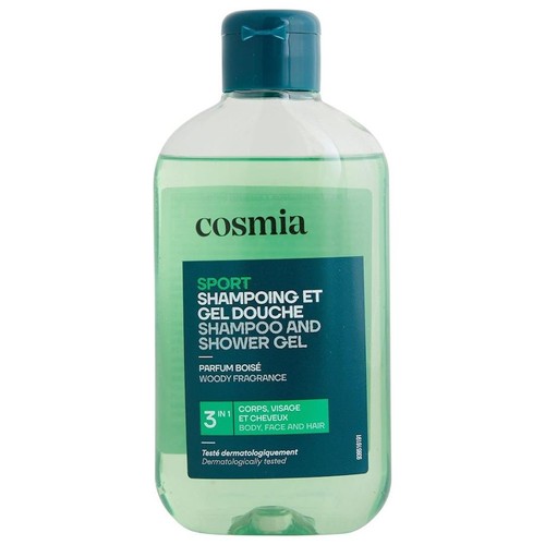 Szampon i żel pod prysznic Sport 3w 1 ciało twarz włosy Cosmia 250 ml