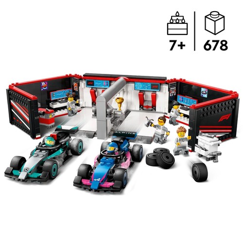 City F1® Garaż i bolidy Mercedes-AMG i Alpine 60444 LEGO 1 sztuka